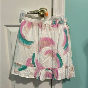 GB Girls Pink and Green Mini Bubble Skirt Resort Wear